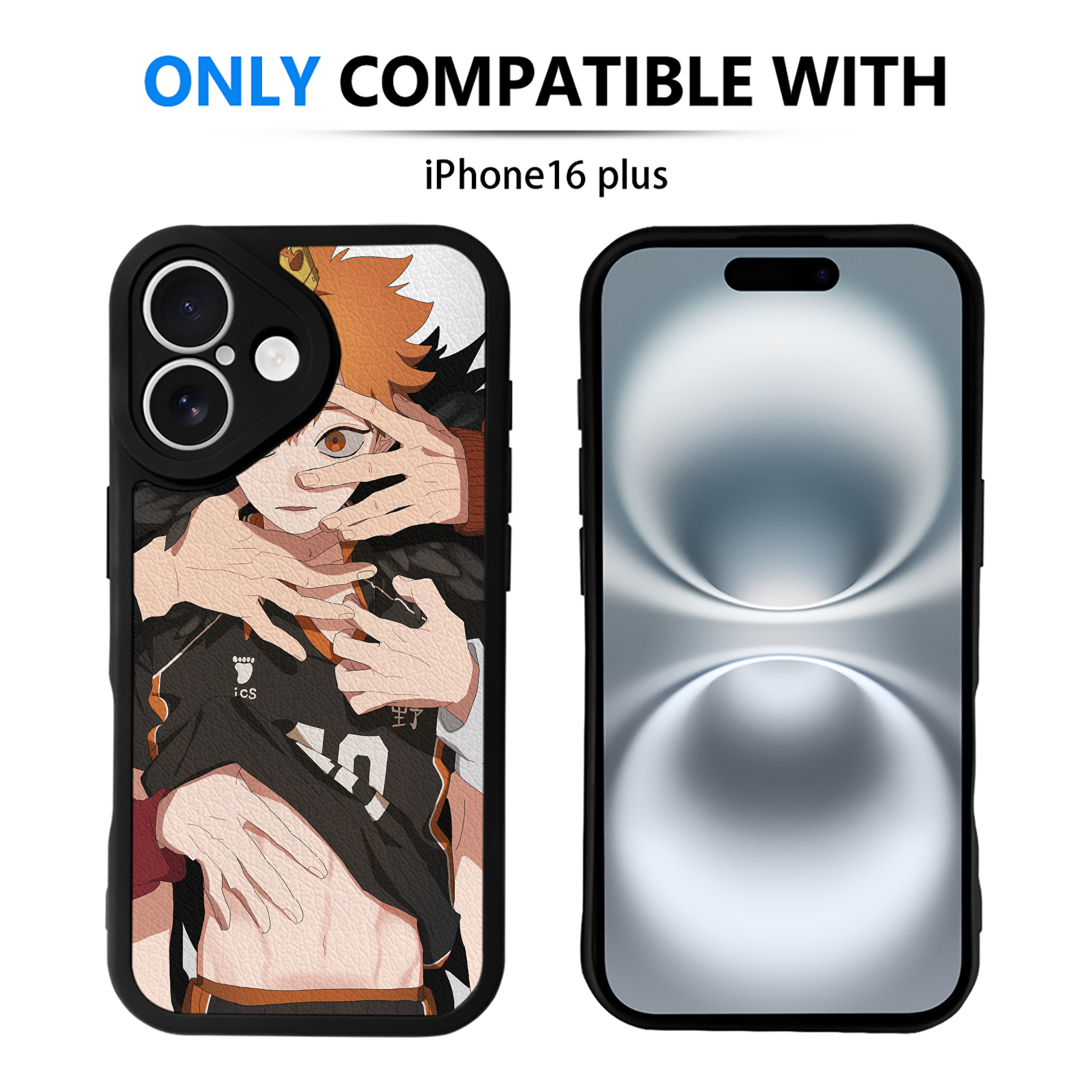 （画像用） ハイキュー!! Haikyu!! 【iPhone 16シリーズ対応】シリコンスマホケース（レザー調） 材質：シリコン